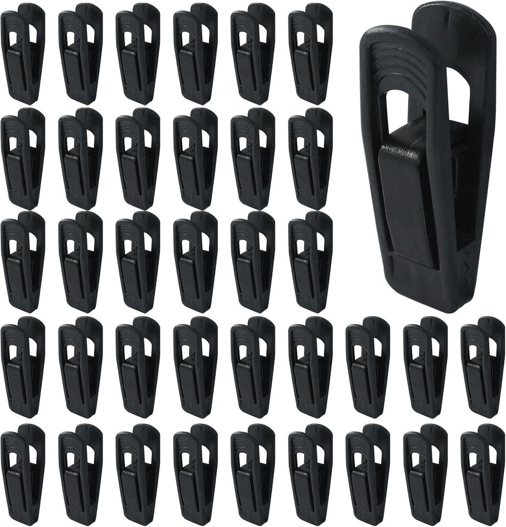 40 Pcs Black Plastic Baby Hanger Clips, Slim-line Finger Clips Kit for Skirt Pants Clothes Velvet Hanger
