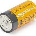 Amazon Basics 4-Pack C Cell Alkaline All-Purpose Batteries, 1.5 Volt, 5-Year Shelf Life