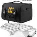 Detachable King Size 2-UP Luggage Rack Fits for Harley Touring Street Glide/Road King/Road Glide/Electra Glide/CVO/Ultra Limited 09-25 (Chrome)