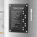 NiHome Black Acrylic Magnetic to Do List Planning Board with Sliders & Desktop Stand,Chore Chart for Kids & Adults,Checklist Routine Chart Task Board for Fridge & Desk,For Magnetic Metal Surfaces Only (7"W x 9.4"H)