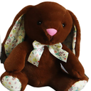 HH 12in Bunny With Ribbon Plush Brown