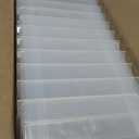 Akro-Mils 30138 Plastic Shelf Bins, Heavy Duty Storage Bins for Garage, Closet, and Drawer Organization, 18" x 6-1/2" x 4", Clear, 12-Pack