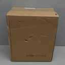 Small Wood Trash Can, Farmhouse Rectangular Garbage Can Waste Basket, Rustic Distressed Reclaimed Wood Wastebasket, Vintage Wooden Trash Recycling Bin Storage Basket with Metal Handles (Natural)