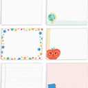 Cute Teacher Icons Sticky Note Pads / 4" x 3" Repositionable Classroom Sticky Notes / 50 Sheets Per Pad/Set of 6 Designs/Made in USA
