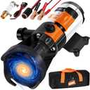 Macerator Pump for RV Water Pump 12v, 12GPM Quick Self-Priming Sewage Chopper Pump with Portable Storage Dump Buddy RV Waste Management Device Kit Waste Water Pump (RV Pump+Storage Bag)