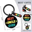 Uncle Gifts for Fathers Day Best Uncle Ever Keychain Best Uncles Gifts Birthday Gifts for Uncles from Niece Nephew Valentines Fathers Day Christmas Thanksgiving Gift Ideas (Black)