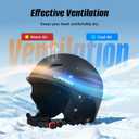 LUMDEER Ski Helmet with 2 in 1 Visor Goggles, UV Protection Snowboard Helmet, Certified Ajustable Snow Sport Helmets for Men Women Skiing, Skating, Snowboarding, Dark, Large