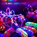 Honoson Light Up Glasses LED Cats Headband Rabbit Headband for Adults Party Favor Packs