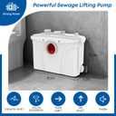 700W Macerator Pump for Basement Bathroom
Macecrating Toilet Pump for Basement with 4 Water Connections for Macerating Toilet, Laundry, Cooking Sink, Clothes Washer
