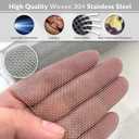 Wire Mesh Screen (50"x120")-Durable Stainless-Steel Mesh Screen -Easy to Cut & Install -Ideal for Windows, Effective Barrier Against Bugs,Mice & Birds (1, 50x120 Inches (Plain Weave, 30 Mesh))