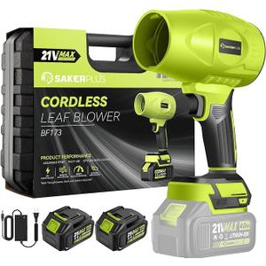 Portable Dust Cleaner, Blower Leaf Blower Cordless, Handheld Blower, Hand Blowers for Lawn Care, Patio Cleaning, 4.0Ah Battery, Charger Included (2 Battery with Storage Case)