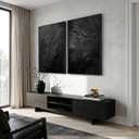 Large Framed Black Abstract Wall Art Set of 2 for Living Room, Modern Minimalist Painting Print Canvas Artwork for Walls, Contemporary Luxury Trendy Wall Decor for Bedroom Office Hallway, 24x36 Inch, 24" W x 36" H x 2Pcs