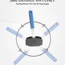 Brake Caliper Compression Tool,Brake Pad Spreader with 360 Swing Ratchet & 2 Hook,Car Accessories Heavy Duty Caliper Piston Compressor Tools,Automotive Tool,Used in Most Cars,Trucks (Blue)