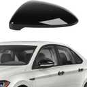 Left Driver Side Mirror Cover Cap Compatible with Volkswagen Jetta 2019 2020 2021 2022 2023 2024, 【Only for US Version with Turn Signals】, Clip-on Rearview Door Mirror Housing Cap Trim