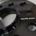 YHTAUTO 5x100/5x112mm Hub Centric Wheel Adapters 10mm Compatible with Audi, Volkswagen Models, A4, TT, Jetta, Passat, w/ M14X1.5 & 12.9 Grade Studs, 57.1mm Hub Bore 5 Lug 2PCS Black