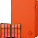 Trading Card Binder with 9 Side Loading Pocket Card Album Hold Up to 540 Cards PU Card Collection Binder, Collectible Albums Card Folder for MTG, TCG, Sports Cards 9-Orange