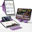Case for iPad Air 11 inch M3/M2(2025/2024),iPad Air 5th/4th Generation(2022/2020) 10.9 inch,Slim Magnetic Attachment Protective Tablet Case,Auto Wake/Sleep,Hidden Pencil Holder (Purple)
