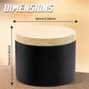 24-Pack 4oz Candle Tins with Wood-Grain Printing Lids, Metal Candle Jars for Candle Making, Bulk Empty Containers for Beginners & DIY Storage - Wood Black