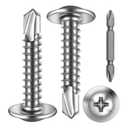 3 x #8 x 1 Self Tapping Screws for Metal, 410 Stainless Truss Head 280pcs