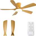 Ceiling Fans with Lights, 56 inch Ceiling Fans with Lights and Remote Control, Quiet Reversible DC 5 Bades, Dimmable Memory 3CCT, Use for Bedroom Kitchen Living Room