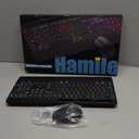 Hamile Wireless Keyboard and Mouse Combo:RGB Backlit Effects,Ergonomic Full Size Silent Keyboard,Wrist Rest,2.4G Rechargeable with Phone Holder Compatible with Windows, Mac,PC,Laptop, Black