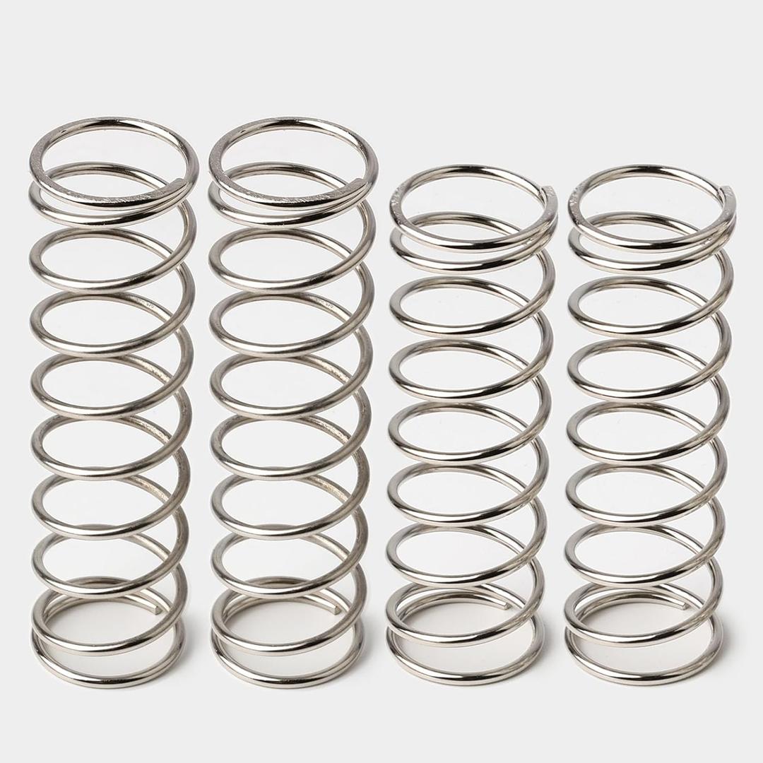 Spring/Bearing Steel +32% Stiffen RC Shock Springs for 6S Arrma 1/8 Kraton Notorious 1/7 Fireteam Big Rock Shock Absorber Absorption Damp ARA330780 ARA330782, F 80mm /R 90mm, Nickel-Plated