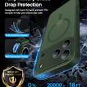 Magnetic Shockproof for iPhone 17 Pro Case,Upgraded[Camera Protection][Compatible with Magsafe][Non-Slip][Mil-Grade Protection] Slim Translucent Matte Phone Case for iPhone 17 Pro,Forest Green