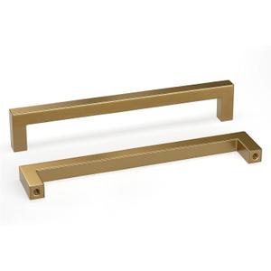 Goldenwarm 10 Pack 7-1/2in Champagne Bronze Cabinet Pulls Bronze Cabinet Pulls Champagne Drawer Handles Brushed Gold Drawer Handles Square Kitchen Dresser Hardware for Dresser Bedroom