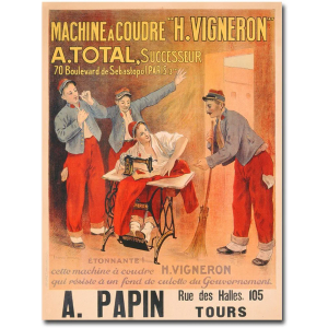 Trademark Fine Art Machine H.Vigneron by Etienne Joannon-Navier Canvas Wall Art, 18x24-Inch