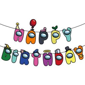 Game Theme Happy Birthday Banner For Kids Boys Game Fans Birthday Party Favors Backdrop Space Astronaut Gamer 9th 10th 12th 16th Birthday Decorations for Boys Girls