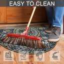 CHICHIC Entrance Door Mat Large 18 x 30 Inch Entry Way Doormat Front Door Rugs Outdoors Heavy Duty Welcome Mat Non Slip Rubber Back Low Profile for Garage, Patio, High Traffic Area, Blue