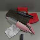 Kids Spray Mop, Pink Mini Mop Set with 2 Microfiber Washable Pads and 10 Disposable Dry Dusting Cloths, Dust Mop for Floor Cleaning, Small Mop for Toddlers Gift