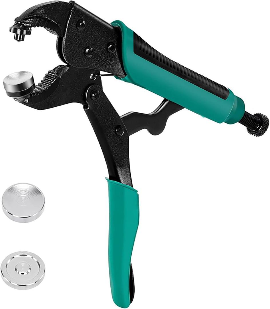 Heavy Duty Metal Button Fastener Pliers Tool Metal Button Installation Tool Replacing Metal Button Repair Canvas Tarps (Green)