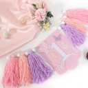 Butterfly 1st Birthday High Chair Banner - Fairy Pink and Purple Tassel, Spring Decoration for Girls (Highchair Banner)