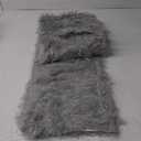 Ciicool Faux Fur Rug for Bedroom, Grey Fluffy Shag Rug for Sofa Couch Seat Cushion, Washable Fuzzy Runner Rugs Thick Fur Area Rug Floor Carpets for Bedside Living Room, 2x6 Ft Rectangle (6ft x 2ft (Rectangular))