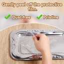 4pcs Silver Serving Trays Set, 13.8"x8.7"/35x22cm Stainless Steel Mirror Polished Decorative Trays Metal Party Platters Elegant Food Display Plate for Charcuterie Desserts Snacks Canapés Fruit