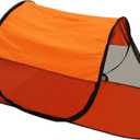 CMINGJ Large Pop Up Mosquito Tent, Portable Foldable Mosquito Net with Bottom for Bed, Camping, Travel, Patio, Suitable for Outdoor Indoor (78 * 28 * 27inch) (Orange Bottom & Top)