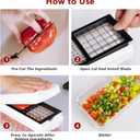 Vegetable Chopper, Onion Chopper Dicer, Mandoline Slicer, Food Chopper with Container, Vegetable Cutter for Salad Potato Carrot Garlic2 Blades, White Black