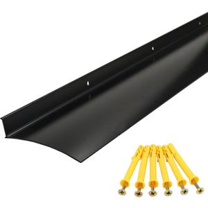 Aluminum Overhead Rain Drip Cap Guard for Exterior Door and Window Top,43.3 Drip Edge Flashing, Deflectord,Diverter, Anodized 1PCS Black