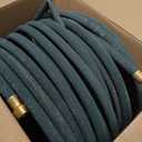 3 PCS 25ft Soaker Hose 1/2inch With Brass End,Green Rubber Hose Water Saving up to 70%,Durable Flexible garden hose 25 ft that irrigation for Patio Lawn,Trees,Vegetables and Flowers.