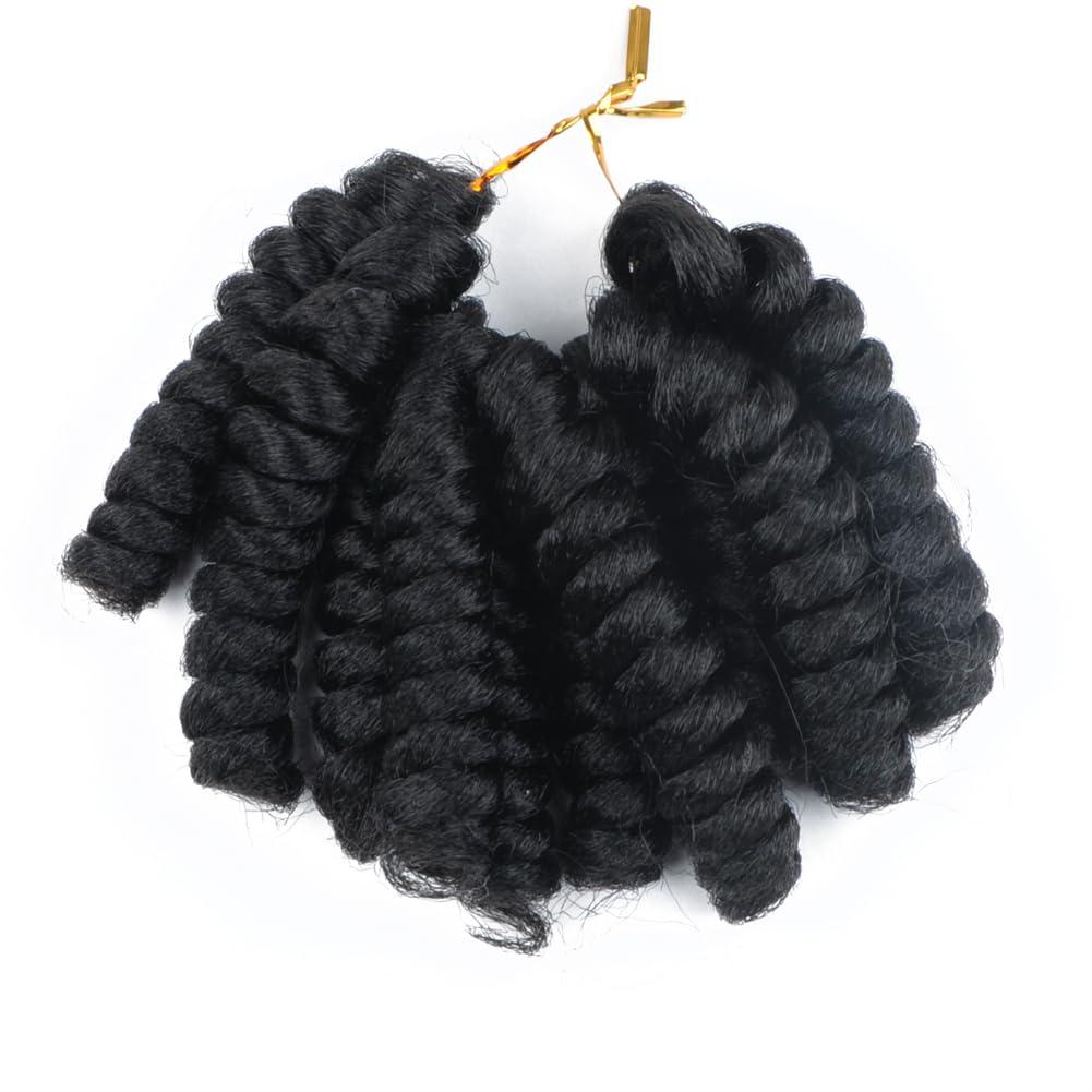 3 Packs Saniay Curl Crochet Braids Short Crochet Braiding Bouncy Twist Spiral Curls Jamaican Twist Hair Extensions 20 Strands/Pack (1, 12 * 20 inch)