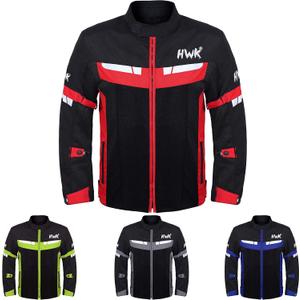HWK Mesh Motorcycle Jacket Riding Air Motorbike Jacket Biker CE Armored Breathable (3X-Large)