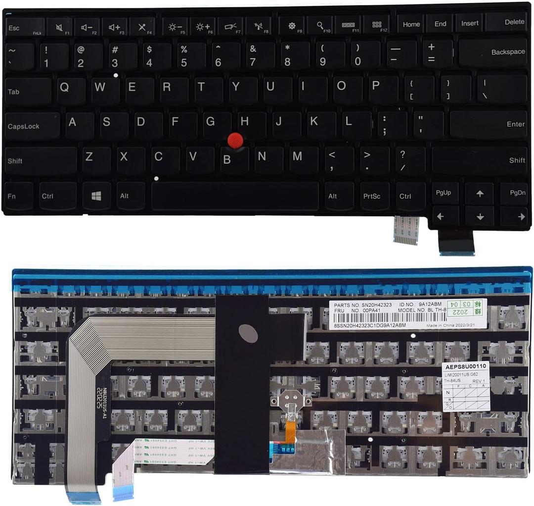 Replacement Keyboard Compatible with Lenovo ThinkPad T460s T470s (Not Fit T460 T460p T470 T470p) No Backlit 00PA452 00PA482 SN20H42364