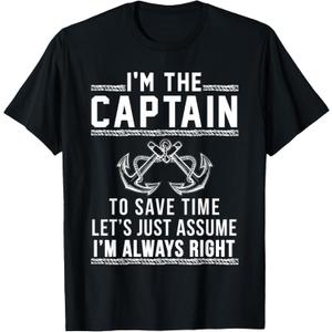 Captain of The Boat - T Shirt T-Shirt. L Size