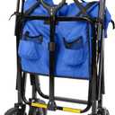 Amazon Basics Collapsible Heavy Duty Utility Wagon for Outdoor Sports, Camping, Garden, and Shopping, Versatile, Easy to Store, 265 Pounds Capacity, 27.6 x 40.9 x 20 inches, Blue