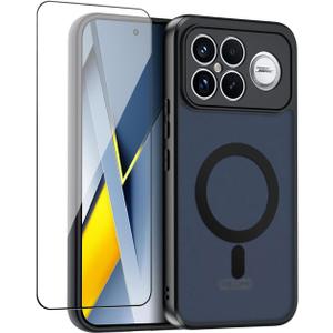 QUIETIP Magnetic Case for Poco F8 Ultra with Screen Protector,[Compatible with MagSafe] Translucent Matte Drop Protection Cover,Black