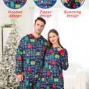 VNVNE Matching Christmas Onesie Pajamas for Women/Men/Couples/Family, Xmas Holiday Long Sleeve One-Piece Adults Pjs Sleepwear (Small)