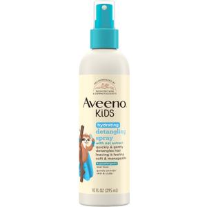 Aveeno Kids Hydrating Detangling Spray with Oat Extract, Quickly Detangles Hair, Tear-Free, Gentle on Sensitive Skin & Scalp, Detangler Spray for Kids, Hypoallergenic, 10 fl. oz
