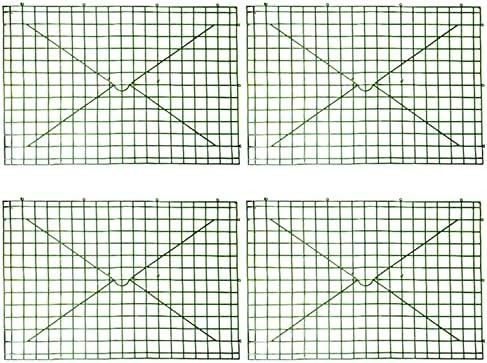 18 Pcs Artificial Flower Grid Panels,DIY Flowers Wall Frames,Flowers Wall Arches Backdrop,Plastic Fences Frames for Wedding Party Flower Grids,Artificial Flowers Plant Base, 4Pieces, 16x24 Inches