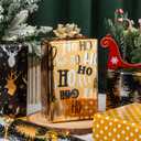 Garbendy Black Gold Foil Christmas Wrapping Paper Roll - Mini Roll - 17 inch X 120 inch Per roll - Reversible 3 Different Design with Glitter Metallic Foil Shine (42.5 sq.ft.ttl)